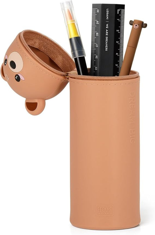 LEGAMI Kawaii 2-in-1 Federmappe & Stifthalter – Teddy Bear