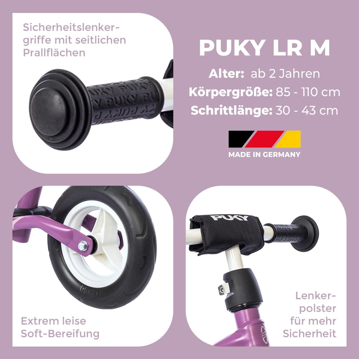 PUKY Laufrad LR M perky purple – ab 2 Jahre