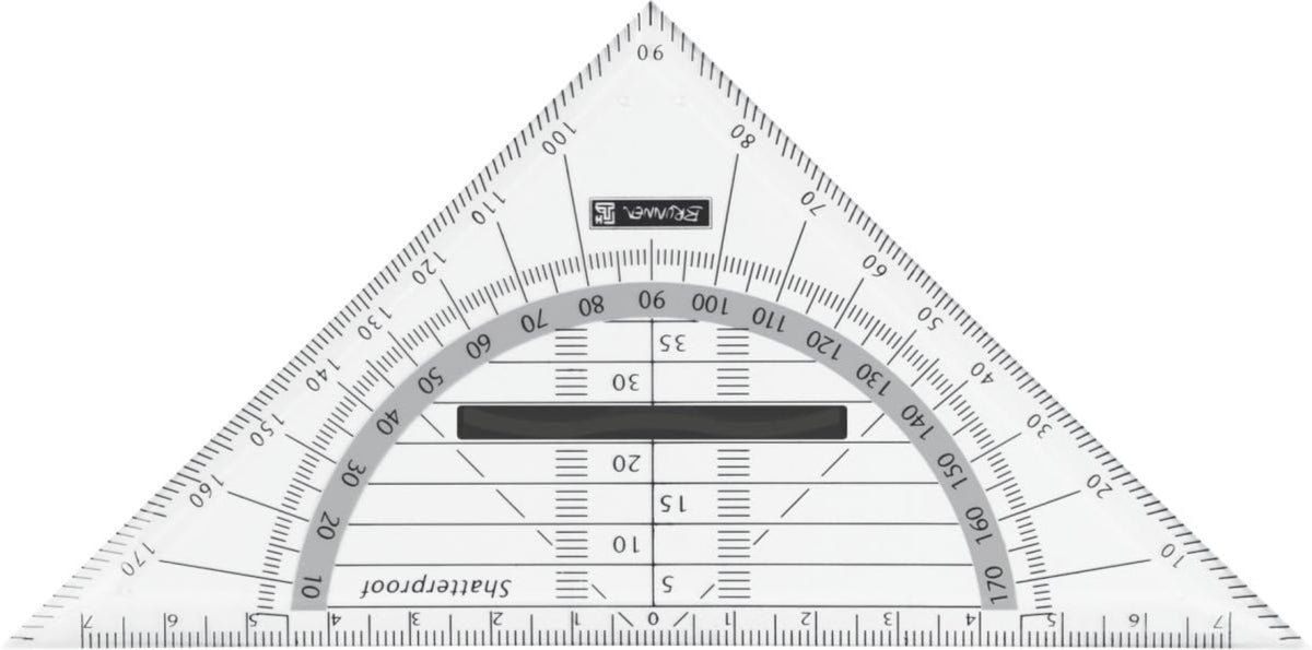 BRUNNEN Geometrie-Dreieck 16 cm, ergon. Griff, schwarz/onyx