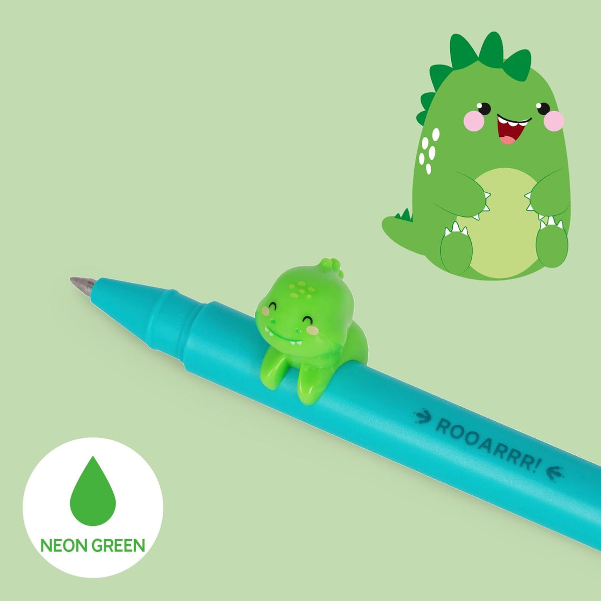 LEGAMI Gel Pen Lovely Friends Dino – Grün, 0,5 mm
