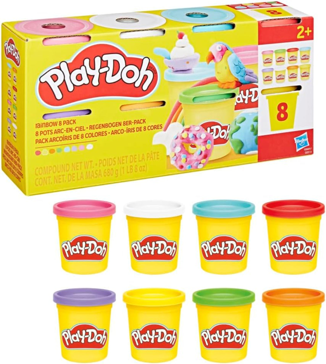 Play-Doh Regenbogen 8er-Pack | 8 Farben à 85 g | Hasbro