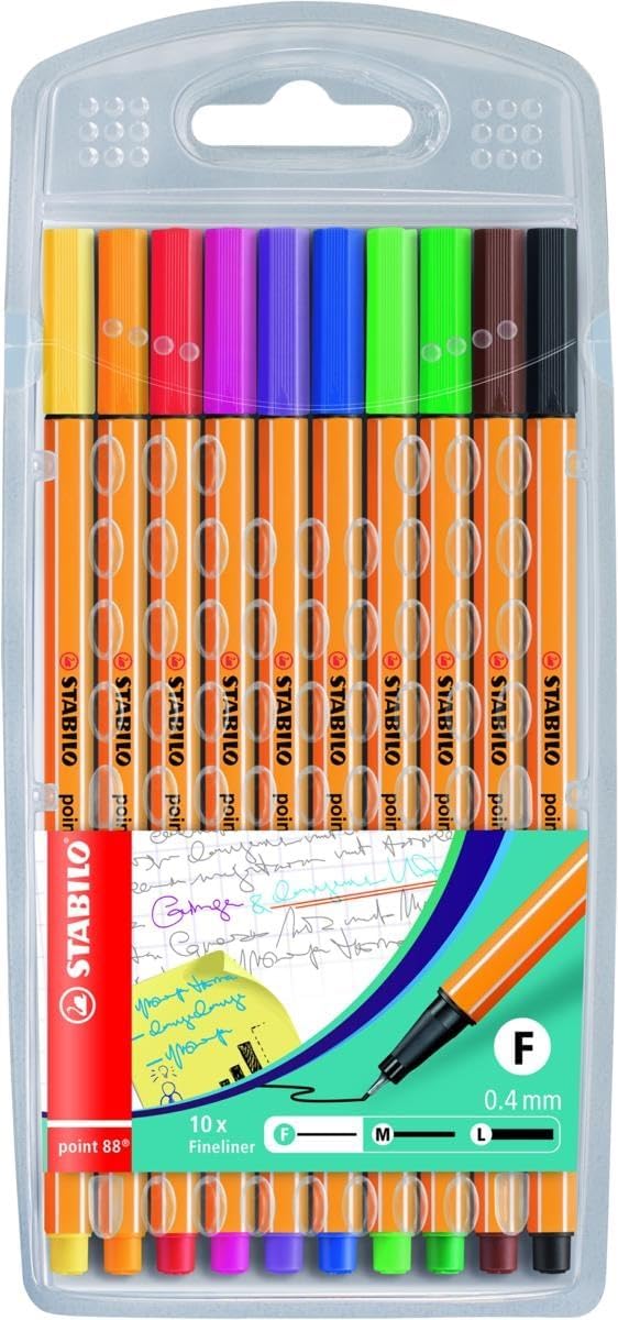 STABILO point 88 Fineliner 10er Etui – 0,4 mm Karton