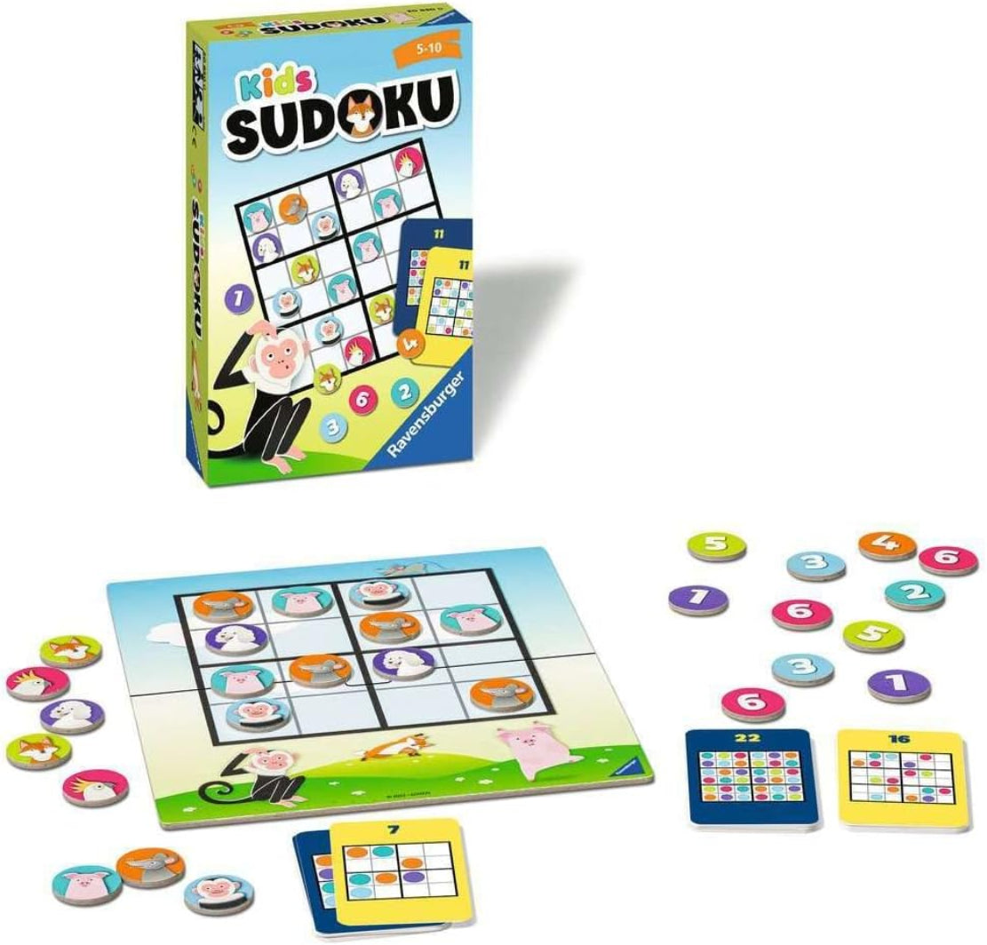 Ravensburger Kids Sudoku, Logikspiel ab 5 Jahren, 1 Spieler