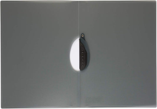 Idena Clipmappe DIN A4 – PP transluzent/schwarz, ca. 30 Blatt