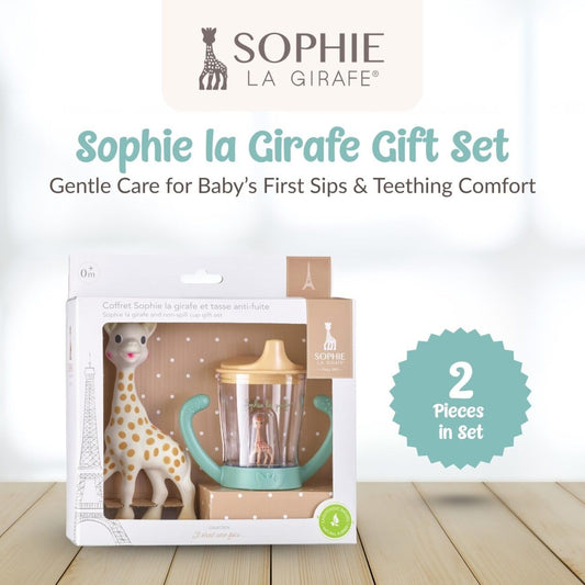 Sophie la girafe Set – Beissring & Trinklerntasse 180 ml