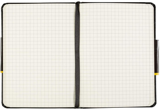 Idena Notizbuch DIN A6 80g/m² kariert schwarz 192 Seiten
