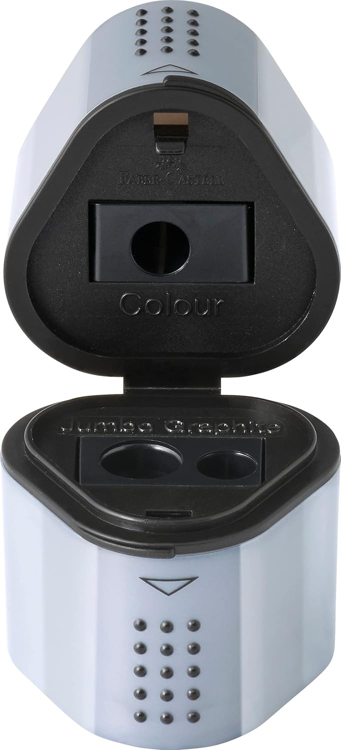 Faber-Castell Dreifachspitzdose Grip 2001 silber