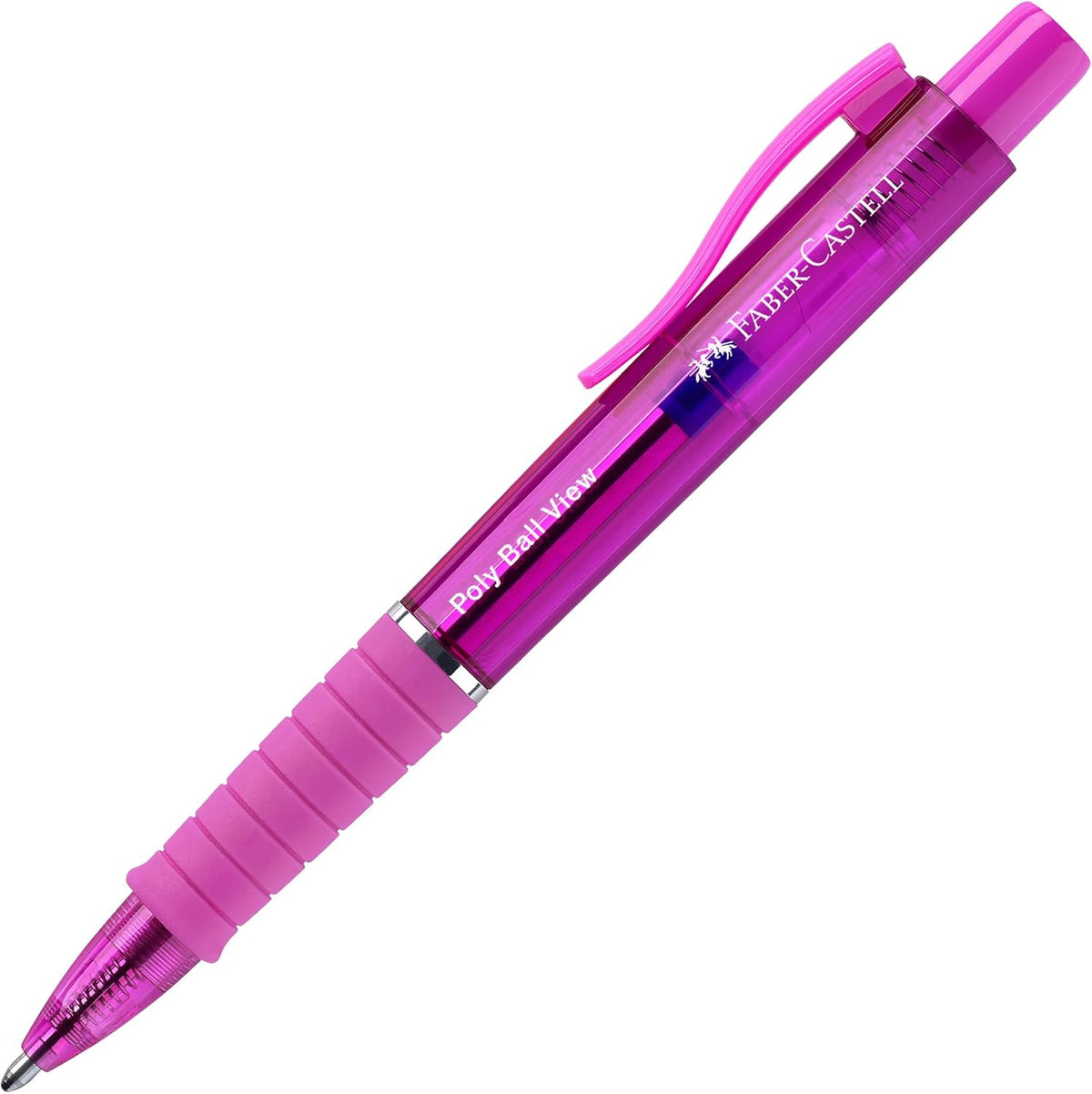 Faber-Castell Poly Ball View Kugelschreiber Electric Fuchsia XB