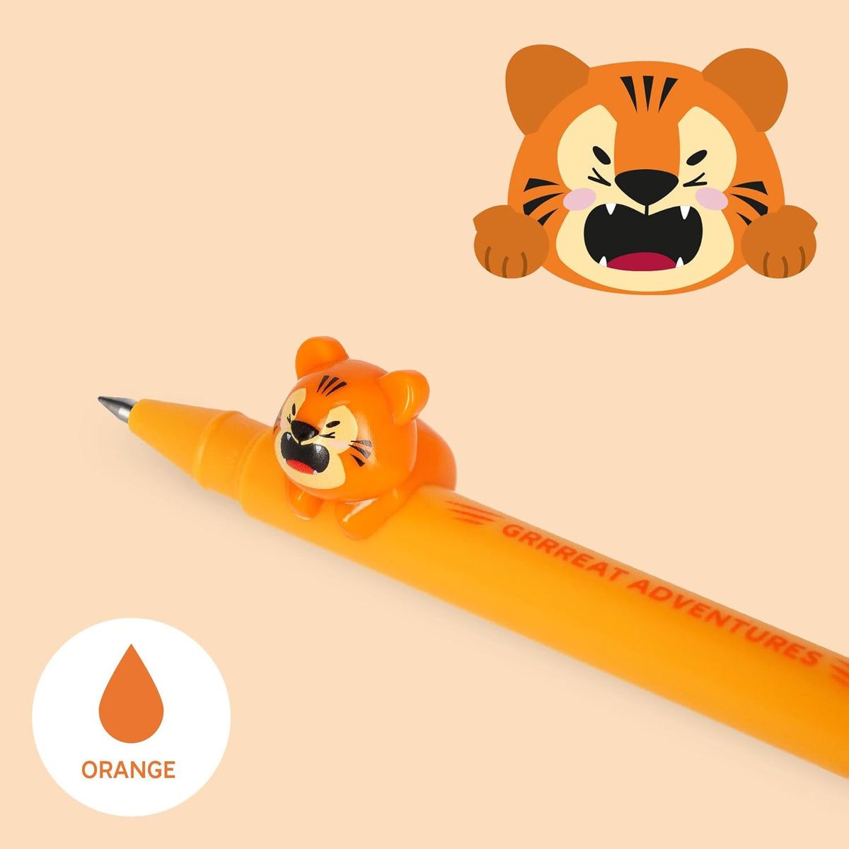 LEGAMI Gel Pen Lovely Friends Tiger – Orange, 0,5 mm