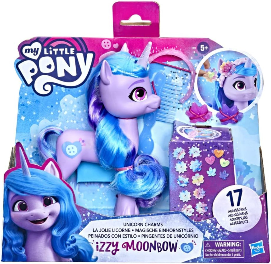 My Little Pony Izzy Moonbow Figur mit 17 Haaraccessoires