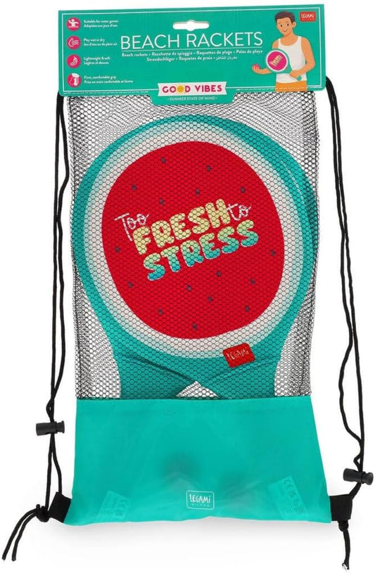 Legami Beach Rackets Watermelon 2 Schläger + 2 Bälle Pink
