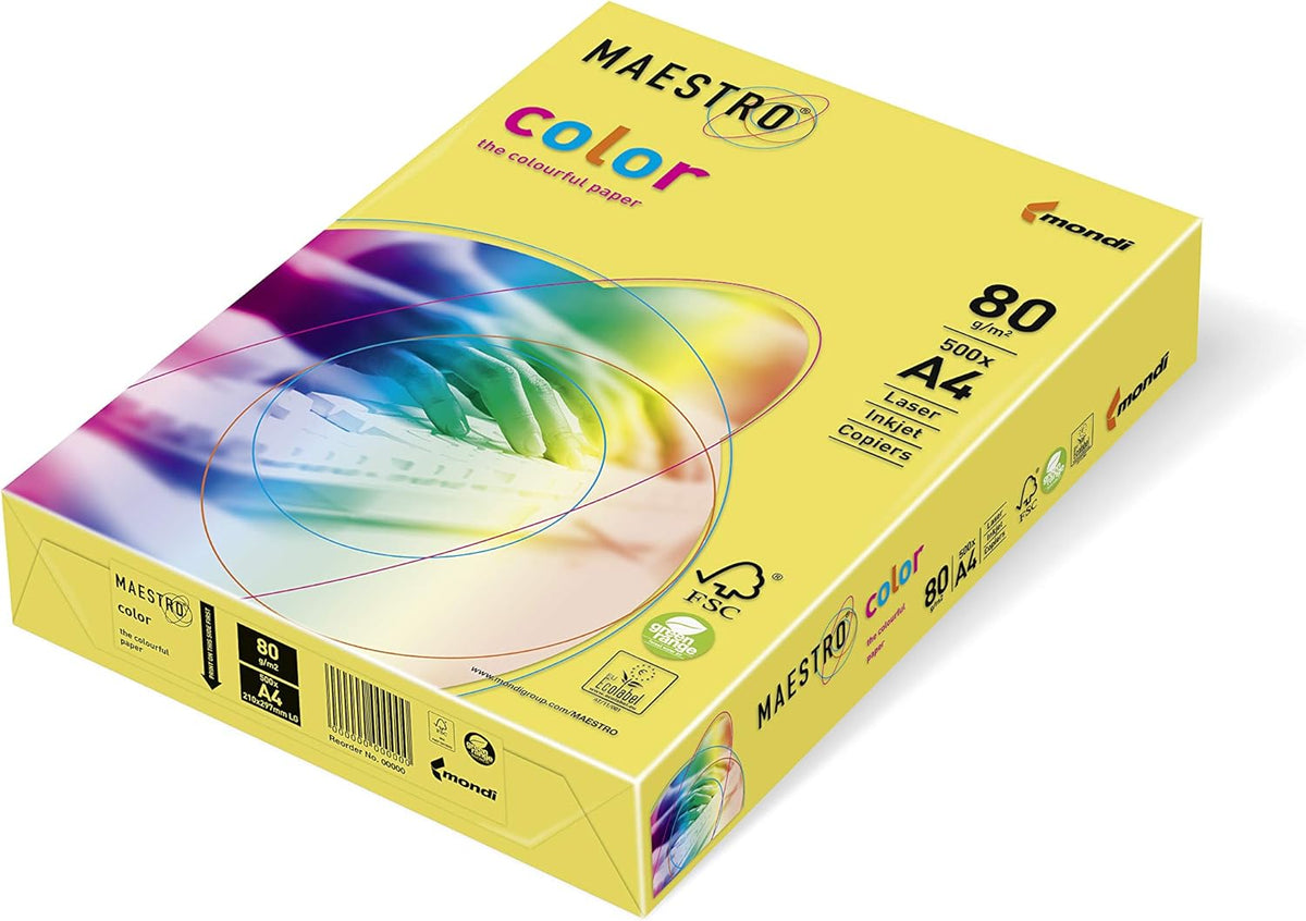 MAESTRO COLOR Kopierpapier A4 160g Gelb - 250 Blatt