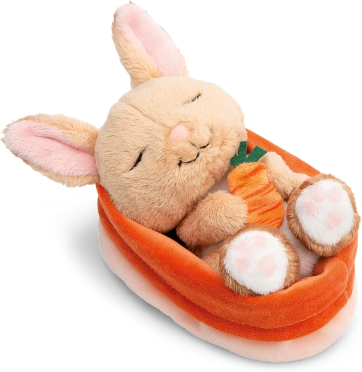 NICI GREEN Kuschelhase mit Karotte 12 cm | Sleeping Pets