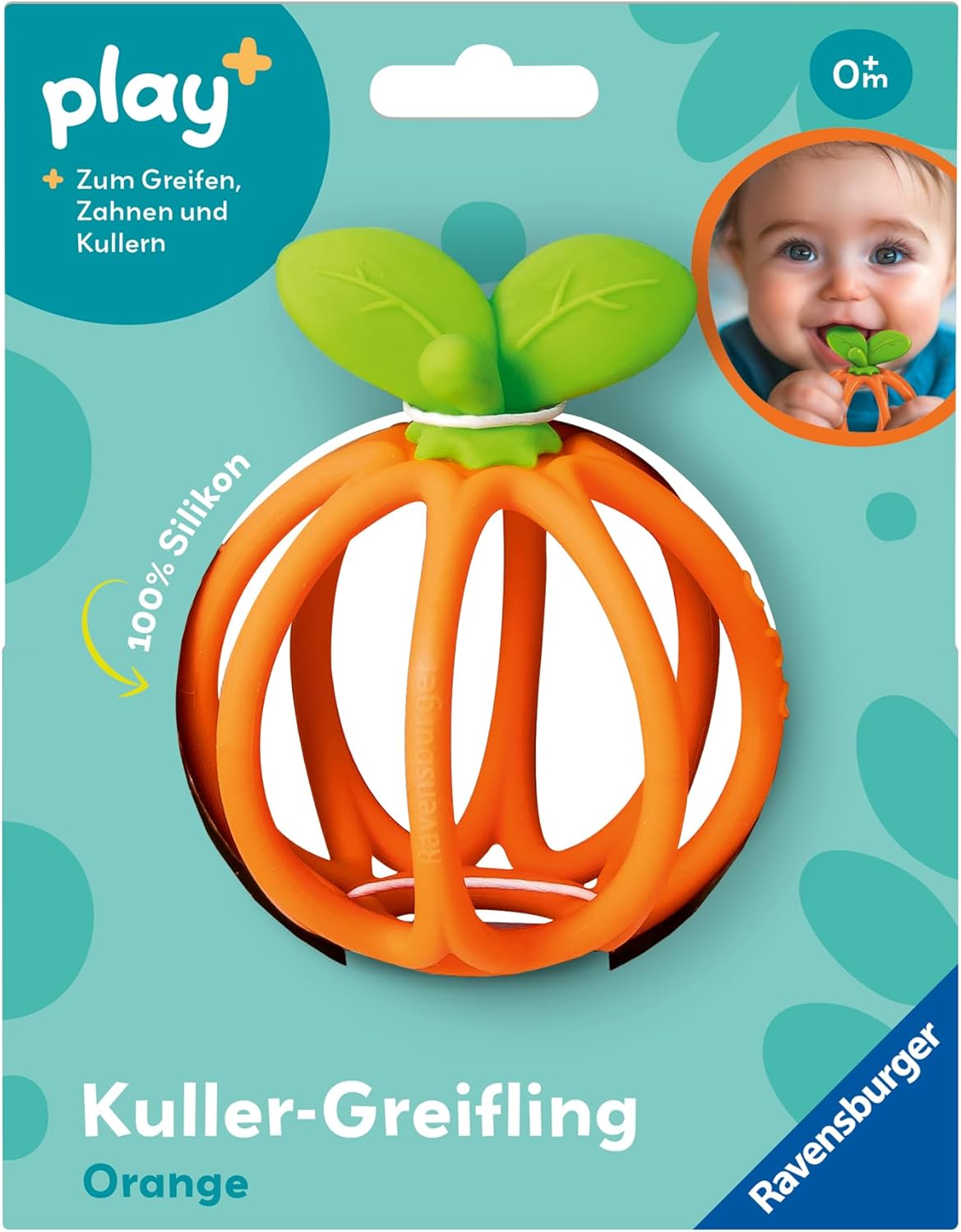 Kuller-Greifling Orange - Motorik-Spielzeug für Babys ab 6 Monaten