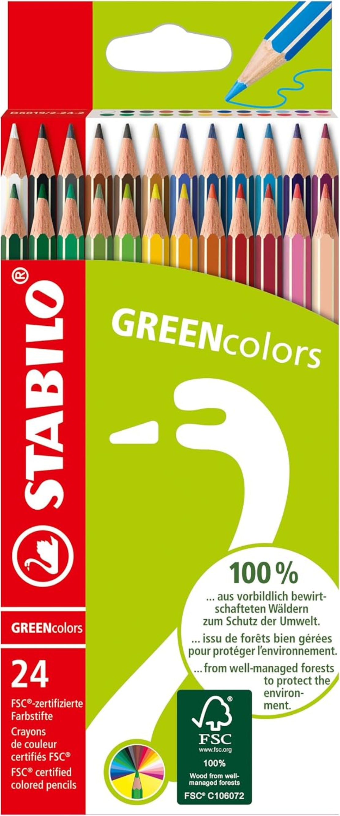STABILO GREENcolors – 24er Etui Buntstifte nachhaltig
