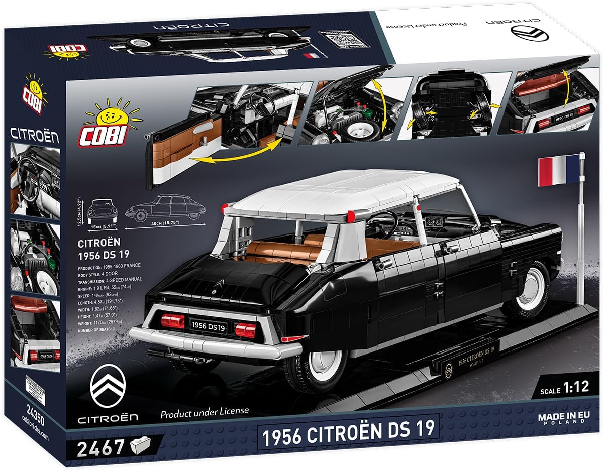 COBI 24350 Citroën DS 19 (1956) Klemmbaustein-Modell 2.467 Teile