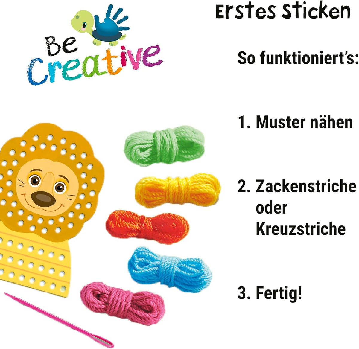 Ravensburger BeCreative Erstes Sticken Bastelset Kinder ab 4