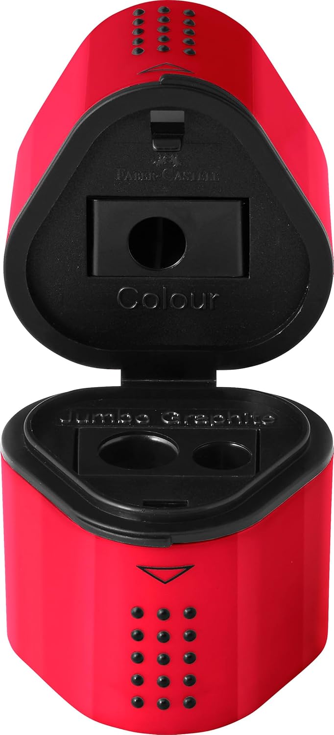 Faber-Castell Dreifachspitzdose Colour Grip rot oder blau