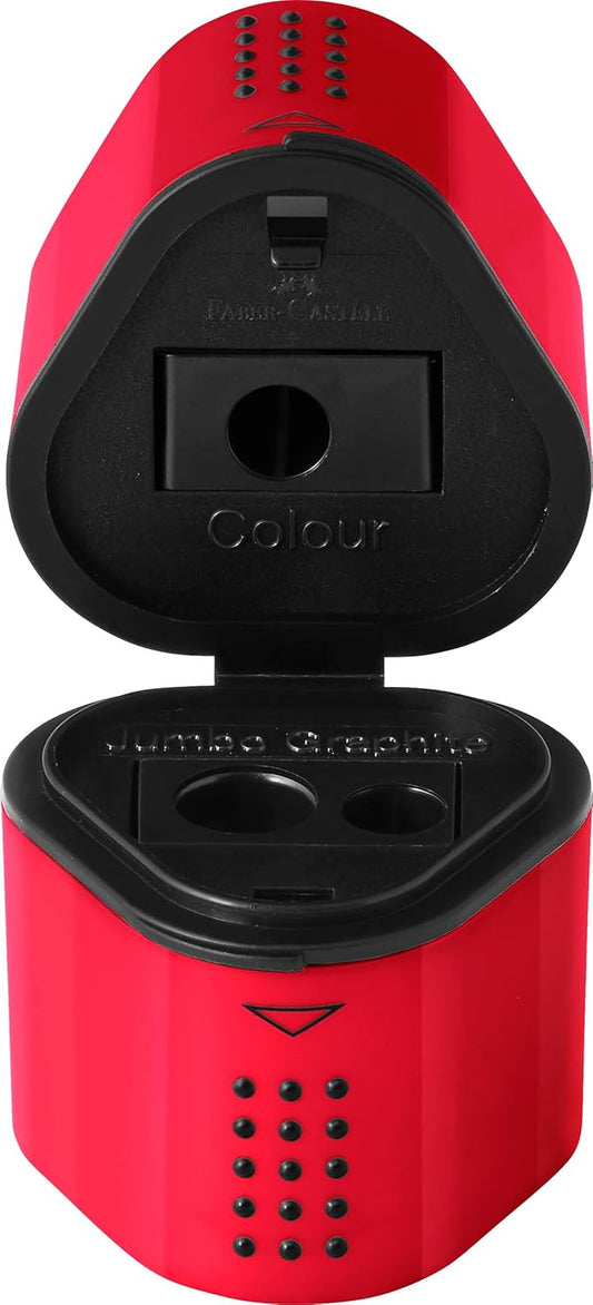 Faber-Castell Dreifachspitzdose Colour Grip rot oder blau