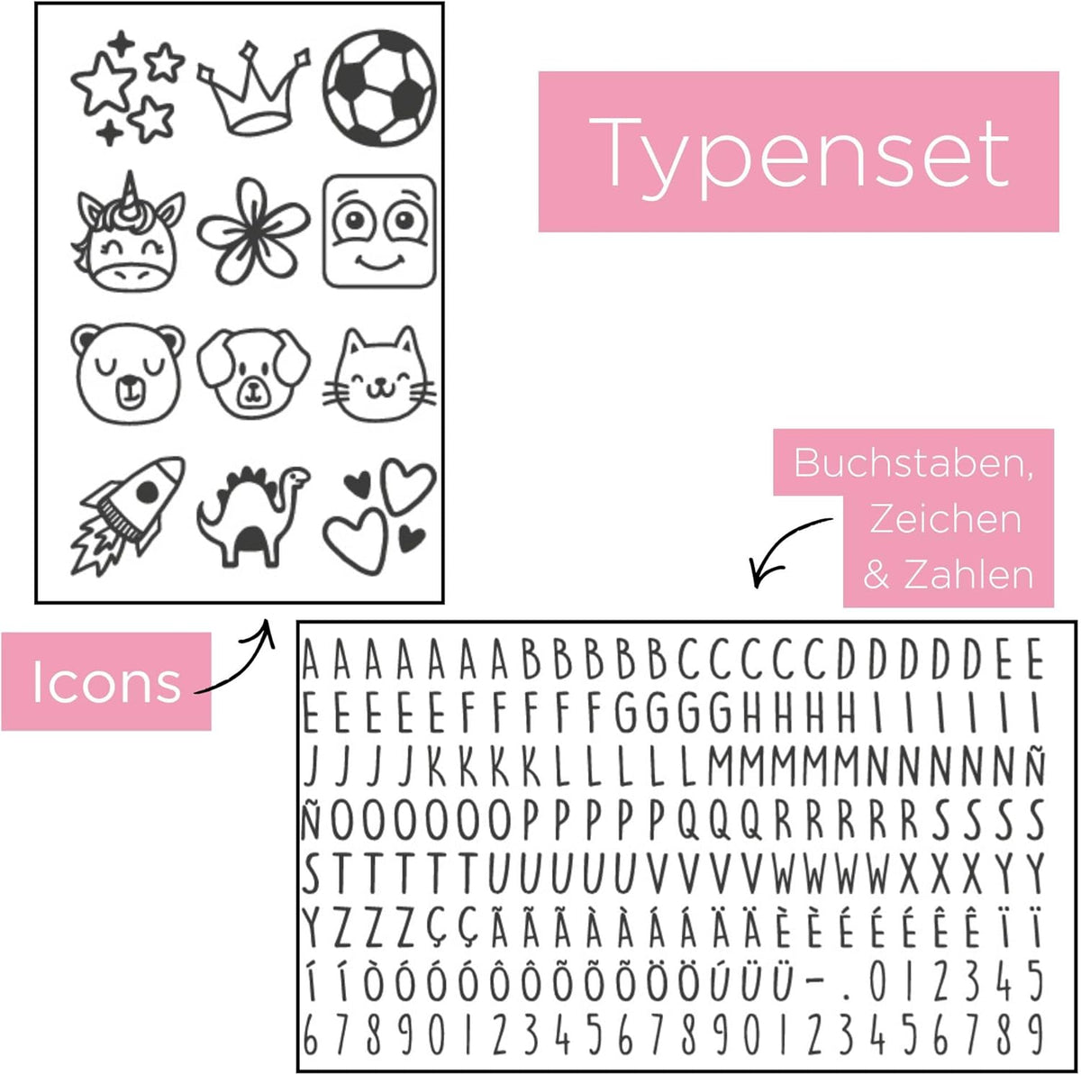 COLOP MARKY Markier-Set rosa – Namens-Stempel für Kinder