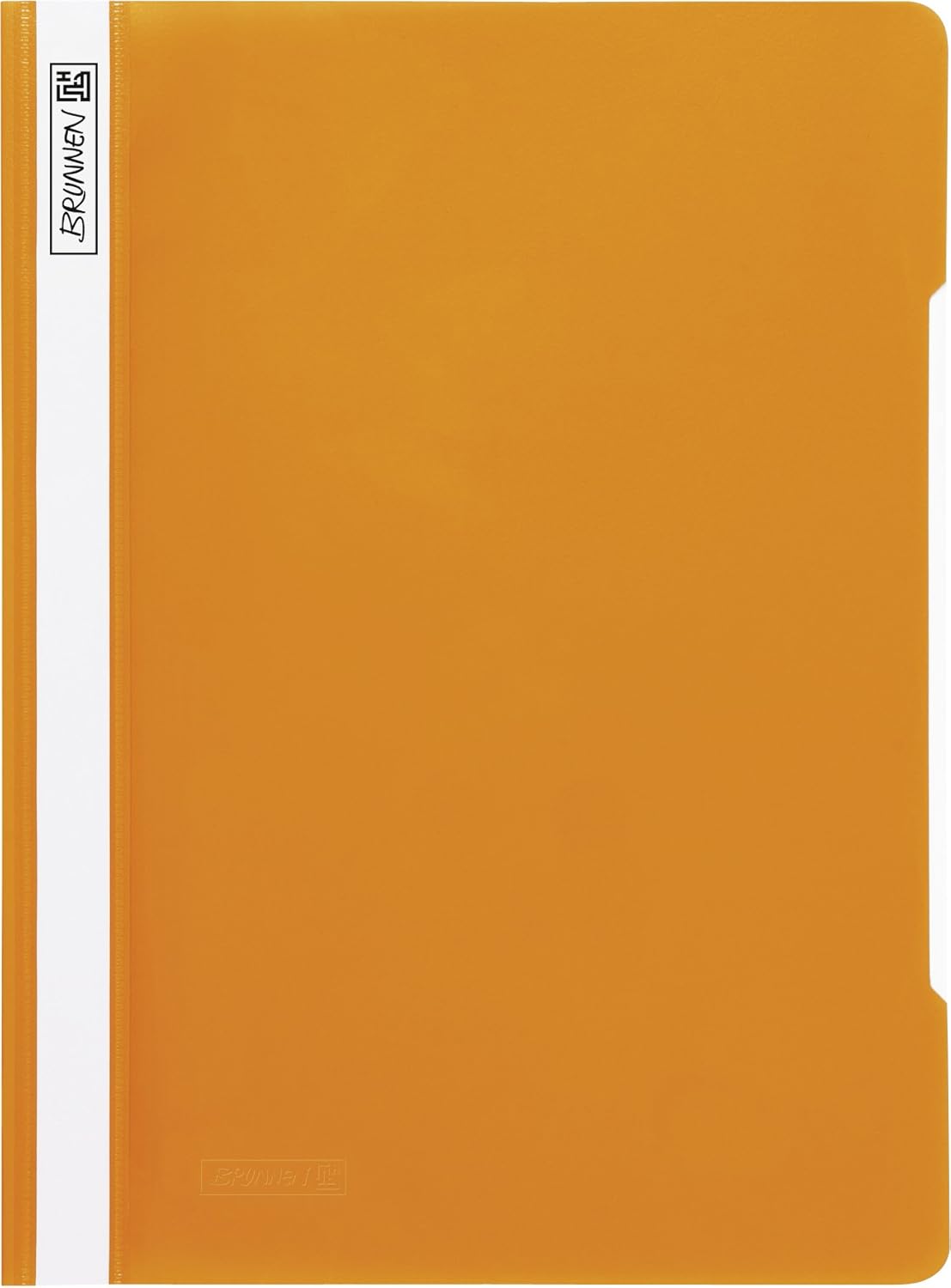 BRUNNEN Schnellhefter A4 Orange - Umweltfreundlich recycelt mit glasklarem Deckblatt