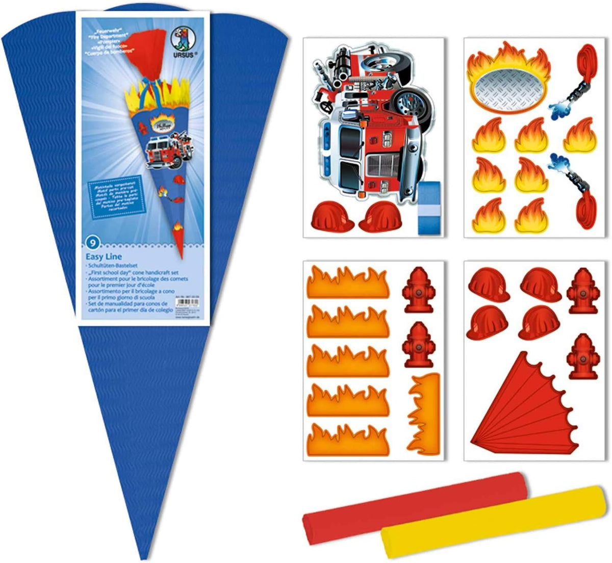 Ursus Schultüten-Bastelset Feuerwehr 68 cm
