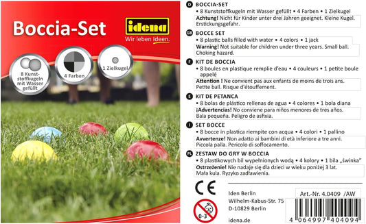 Idena Boccia-Set 8 Kugeln Kunststoff für 2–4 Personen