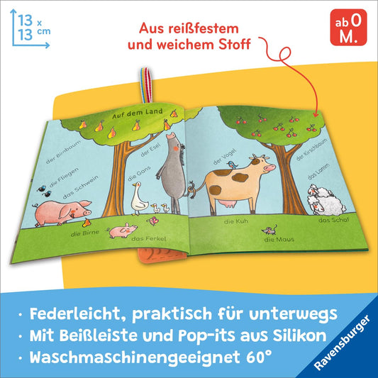 Ravensburger Knuddel-Knautsch Stoff-Beißbuch mit Pop Bubbles