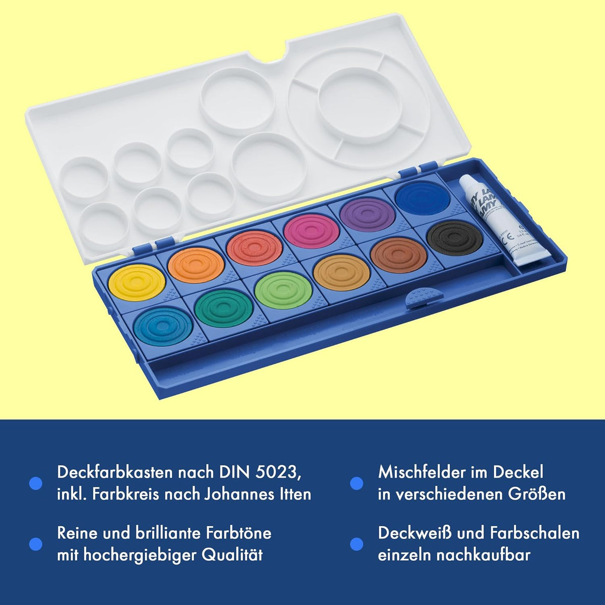 Lamy aquaplus Deckfarbkasten Blau – 12 Farben