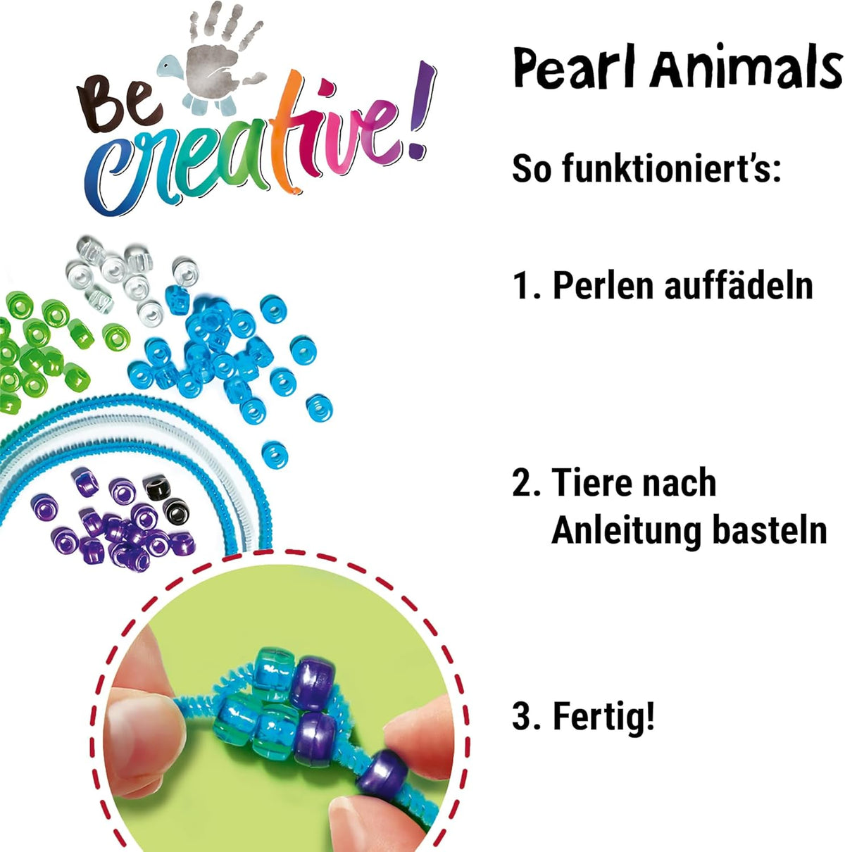 Ravensburger BeCreative Bead Animal Seepferdchen – Bastelset ab 6 J.