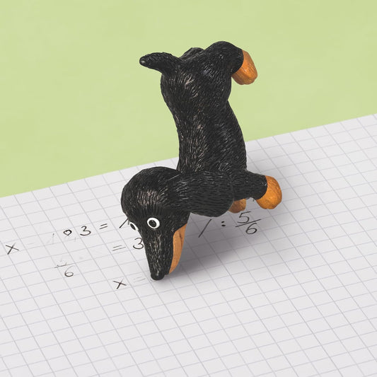 BRUNNEN Radiergummi Dackel 3D | TPR-Kunststoff | schwarz