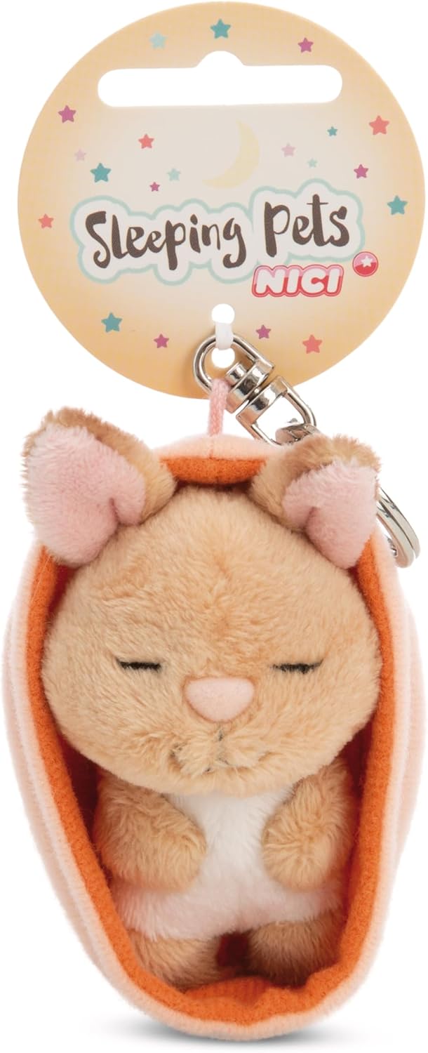 NICI Sleeping Pets Schlüsselanhänger 8 cm – 1 von 12 zufällig