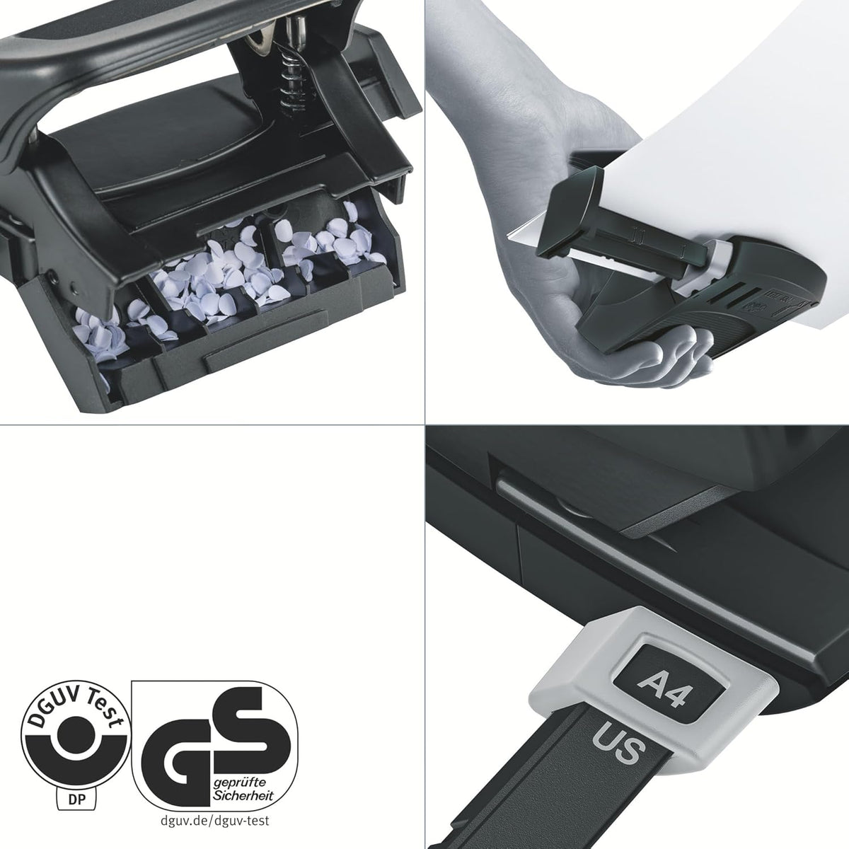 Leitz NeXXt Recycle Mini-Locher schwarz – 10 Blatt