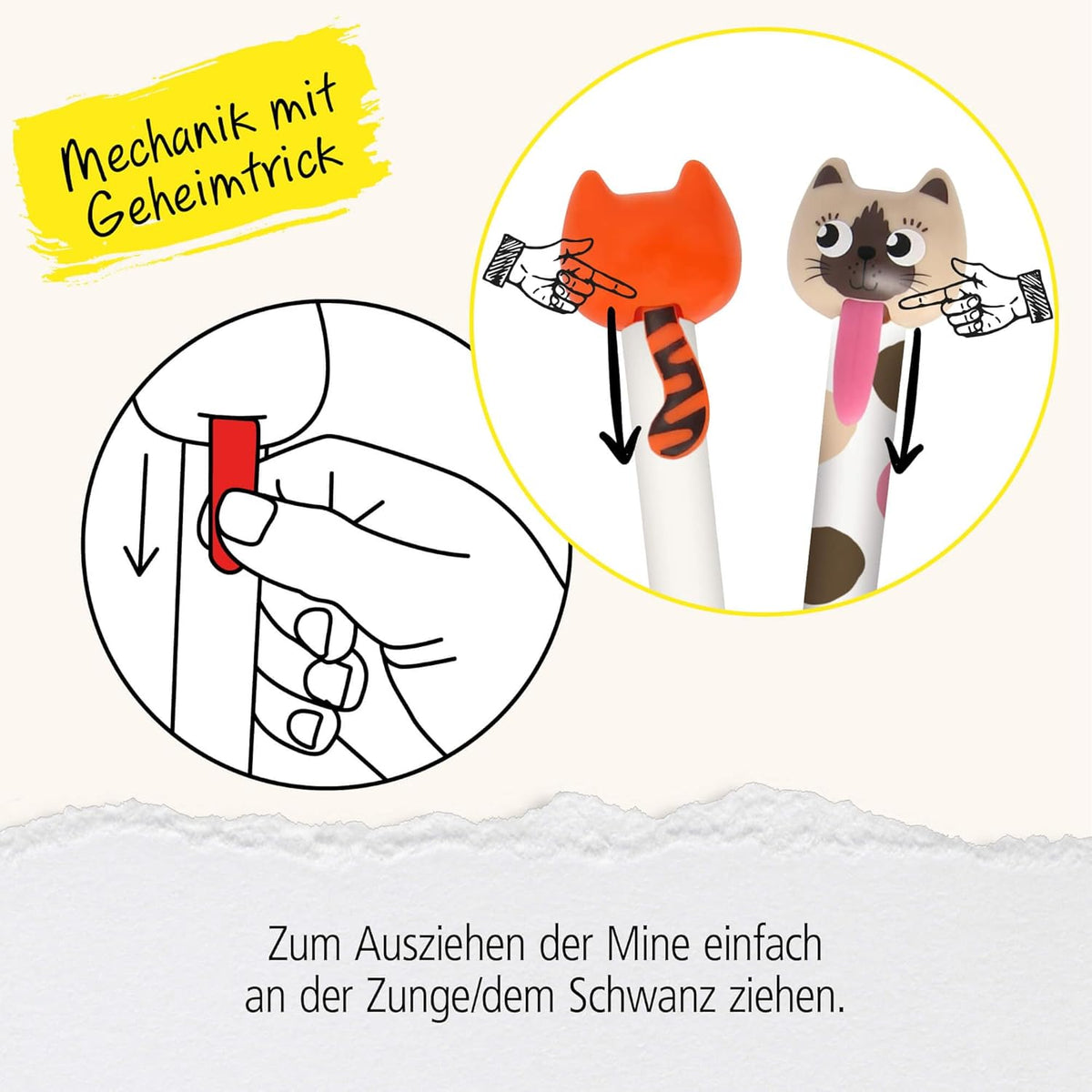 ONLINE PEN magiXX Zip 3D Clip Gelschreiber radierbar – Katze Siam