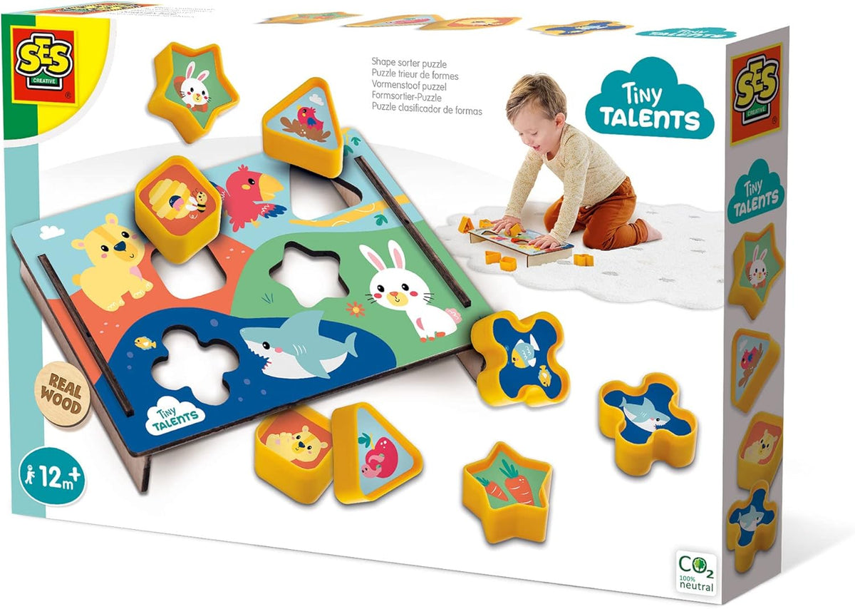 SES Creative Formsortier-Puzzle - Lernspielzeug für Kleinkinder