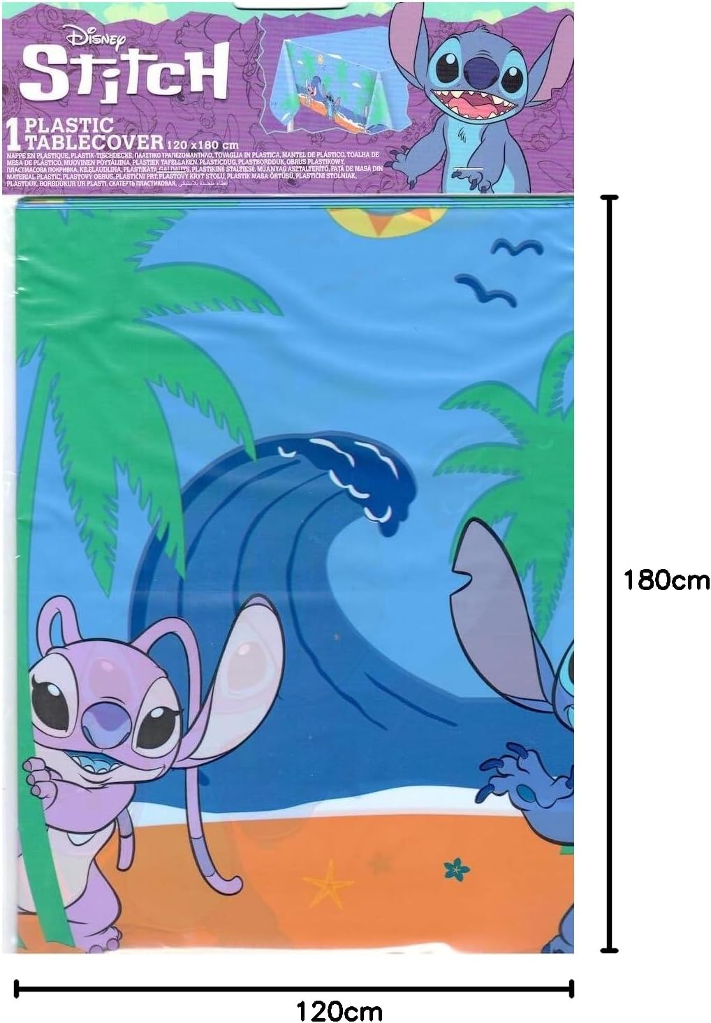 PROCOS Disney Stitch Tischdecke 120×180 cm – blau