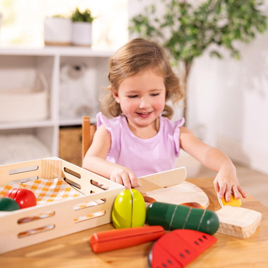 Melissa & Doug Holz-Schneideset Obst & Gemüse 26-teilig