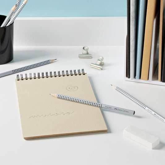 Faber-Castell Grip 2001 Bleistift B Silber ergonomisch