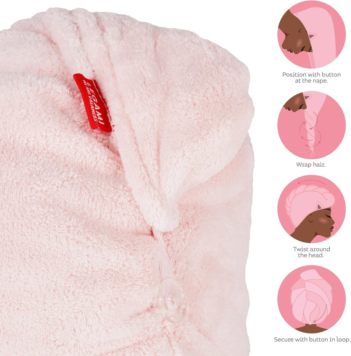 LEGAMI Haarturban Kitty – Mikrofaser, schnelltrocknend