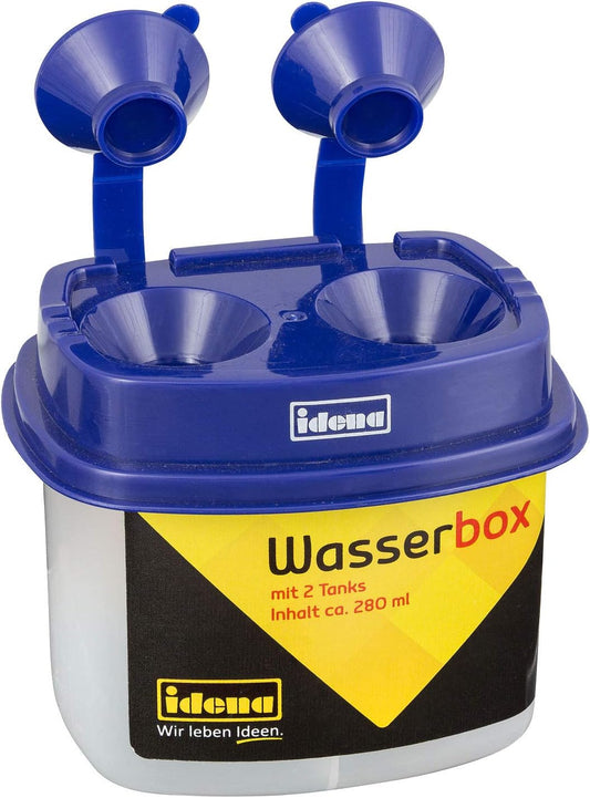 Idena Wasserbox Duo 2 Kammern Pinselablage 280 ml blau