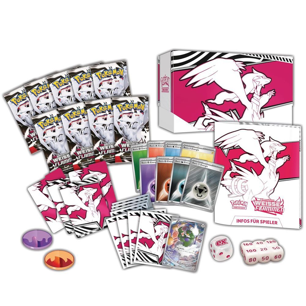 Pokémon Top-Trainer-Box Weiße Flammen | 9 Boosterpacks