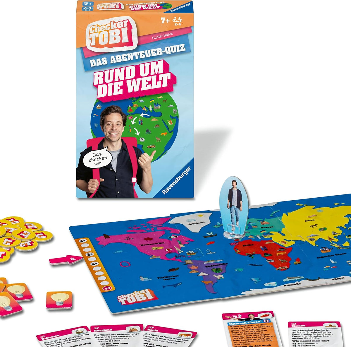 Ravensburger Checker Tobi Abenteuerquiz Welt, ab 7 Jahren