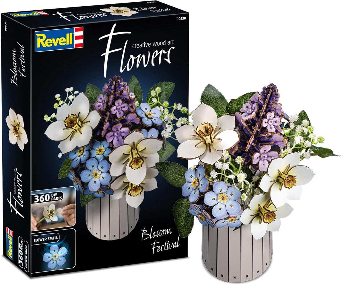 Revell Blossom Festival Holzblumen mit Vase & Duftring