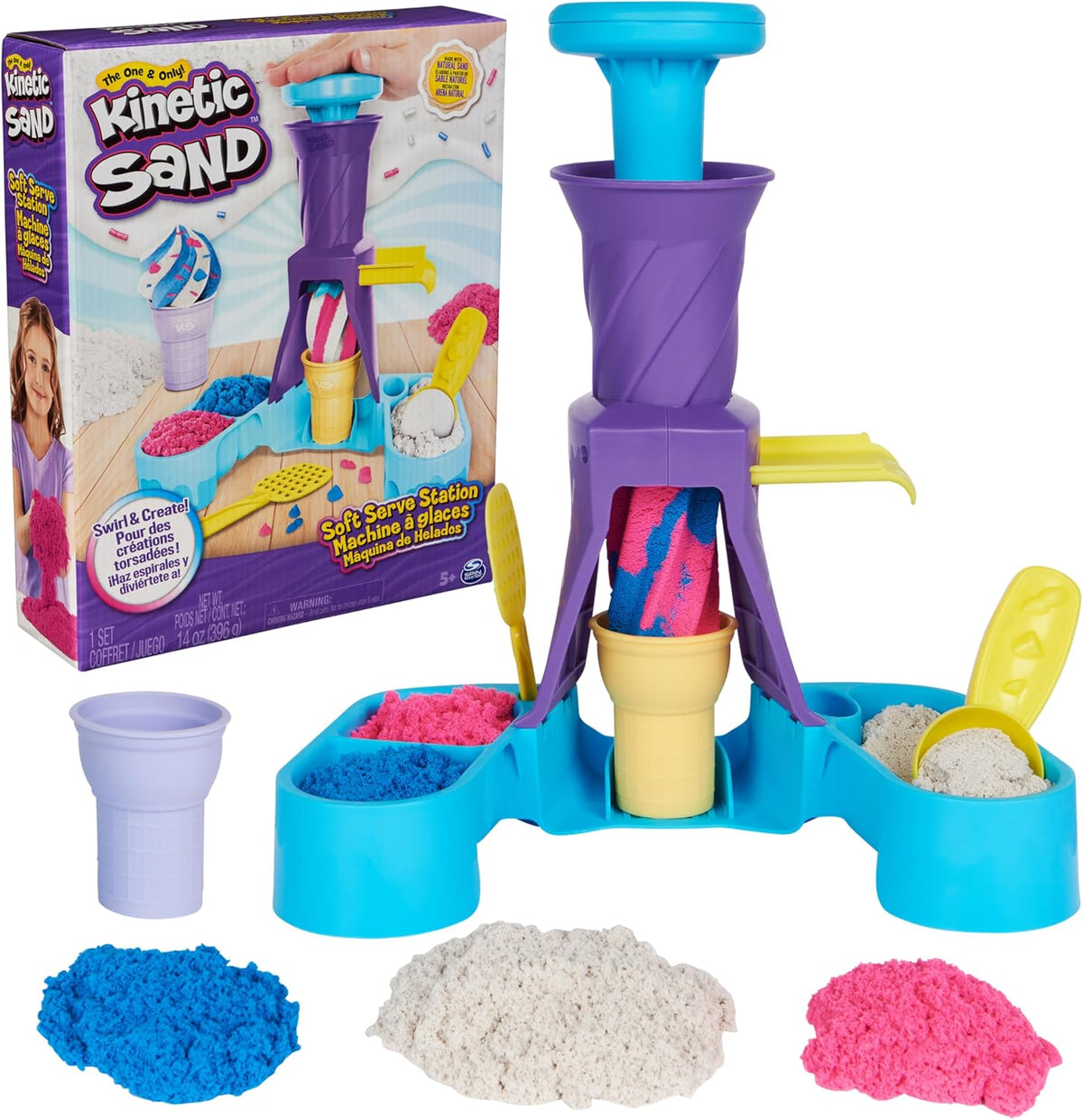 Kinetic Sand Eis-Set 396g Blau Weiß Pink | Spin Master