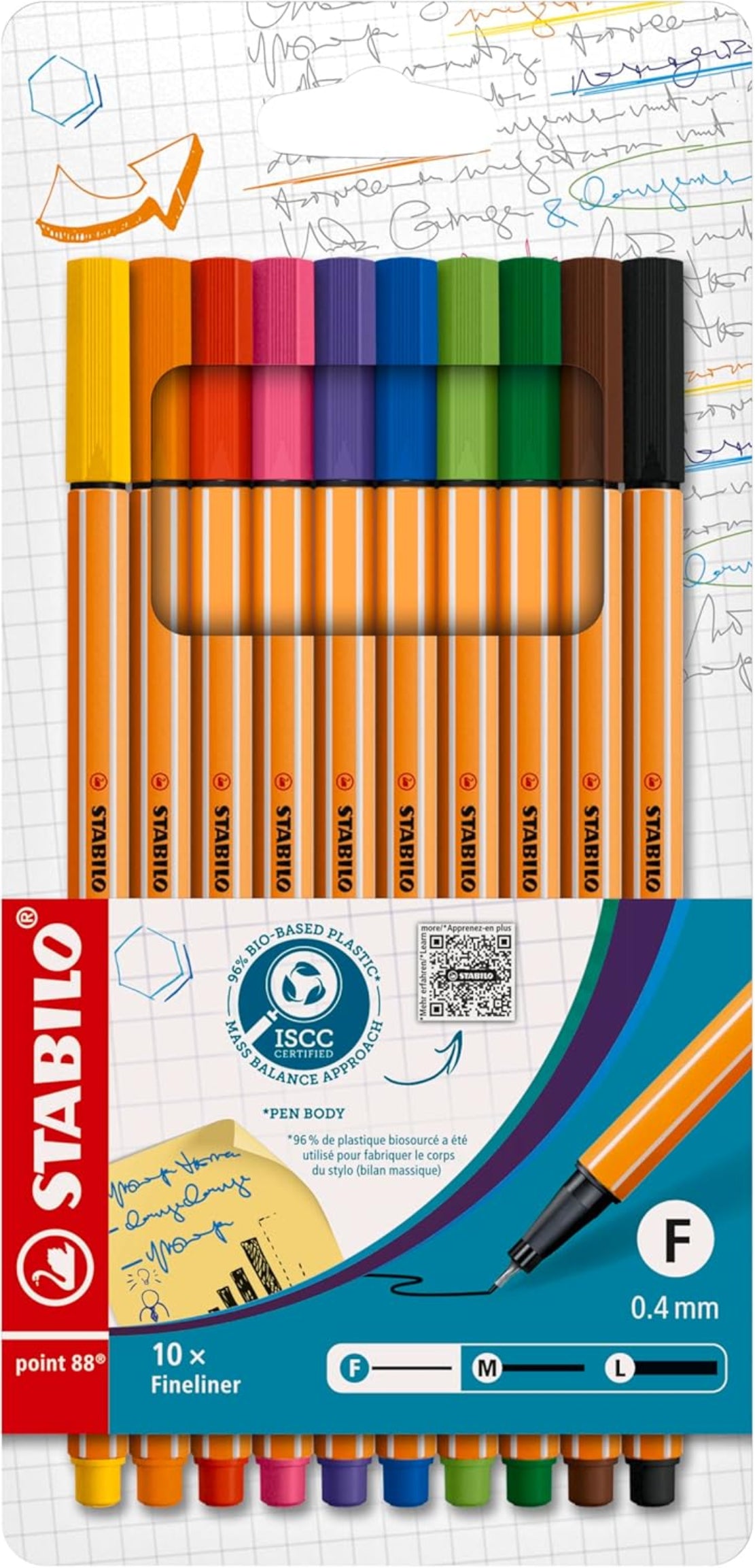 STABILO point 88 Fineliner – 10er Sondersortierung im Etui
