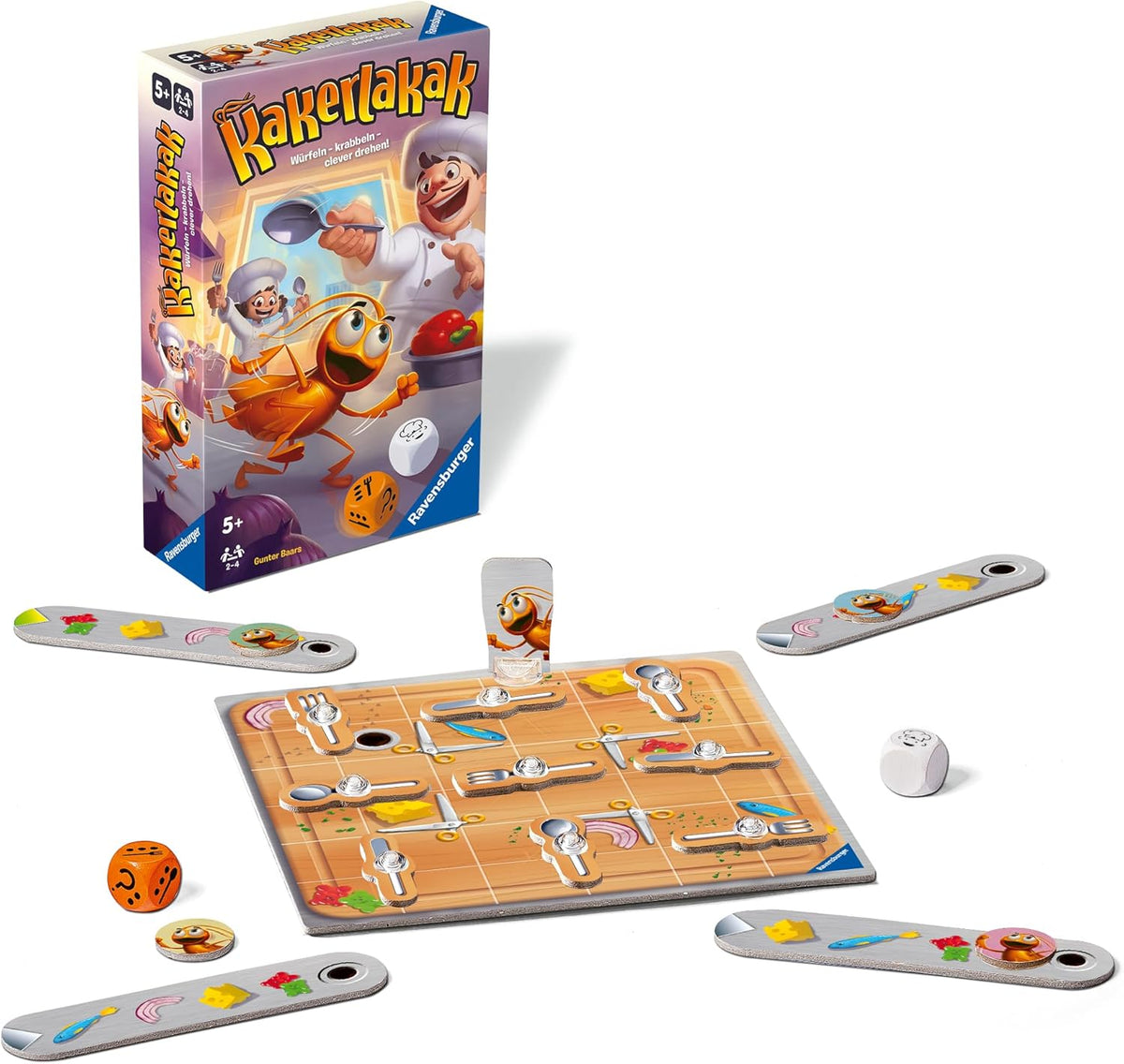 Ravensburger Kakerlakak, Mitbringspiel ab 5 Jahren, 2–4 Spieler
