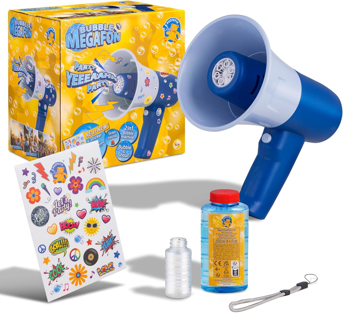 Pustefix Bubble Megafon – Seifenblasen & Megafon 2in1