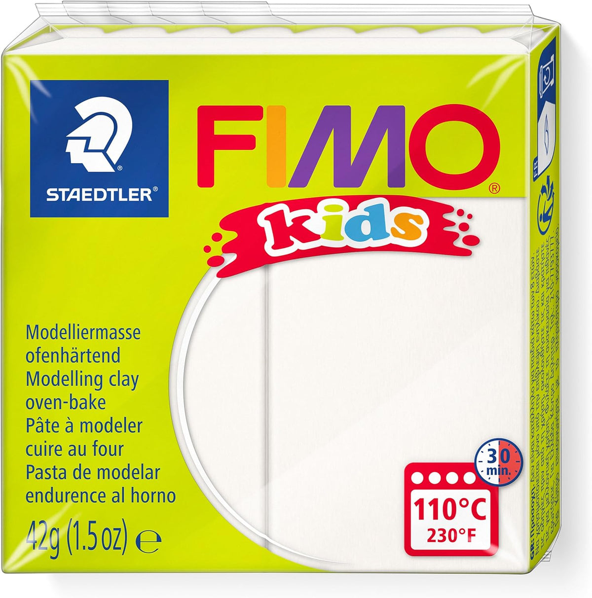 FIMO kids Modelliermasse Weiß 42g - Weich & Kreativ