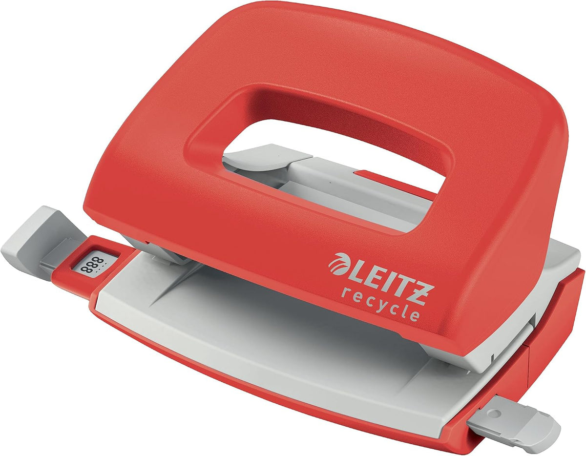 Leitz NeXXt Recycle Mini-Locher rot – 10 Blatt