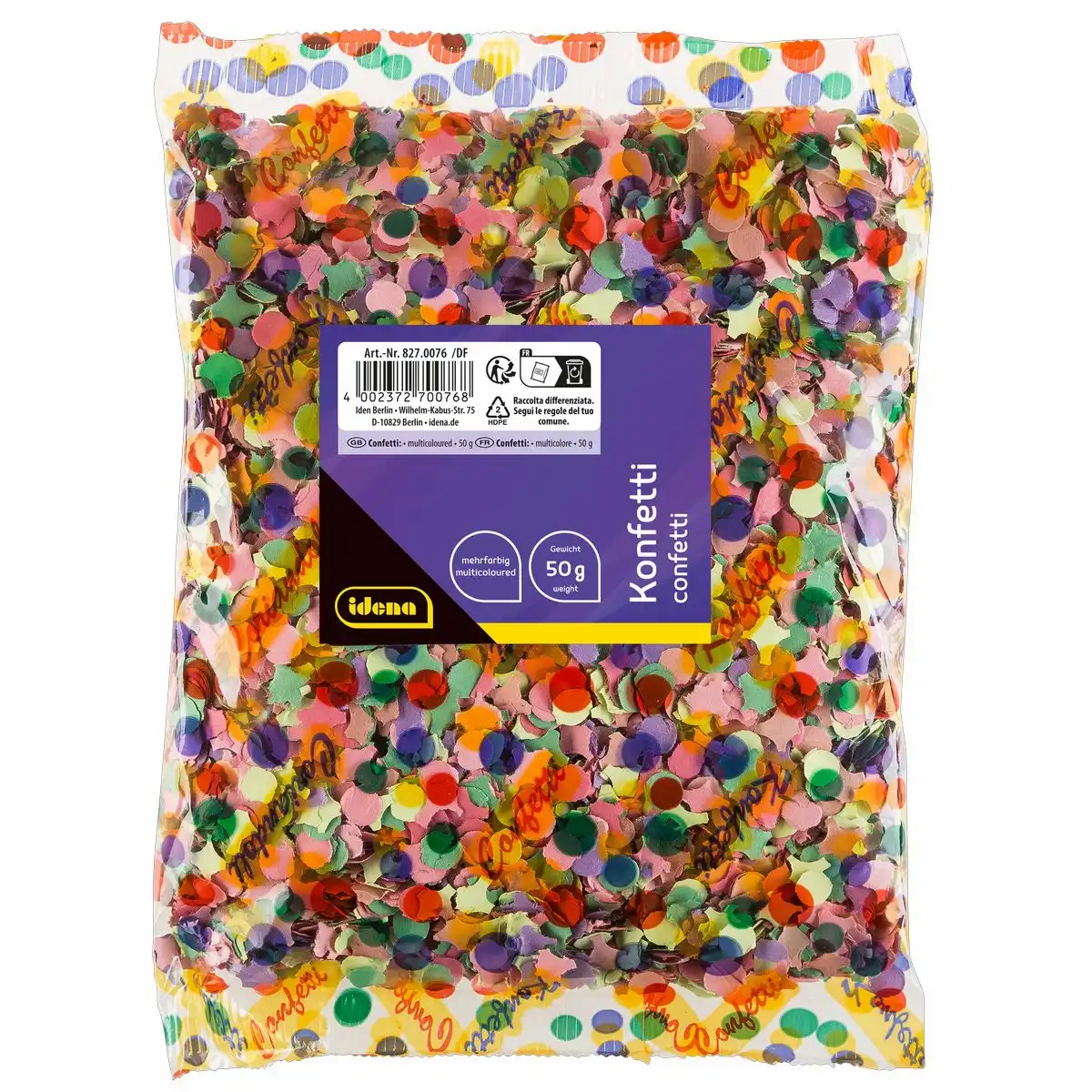 Idena Konfetti bunt 50 g – Party Tischdeko & Luftwurf